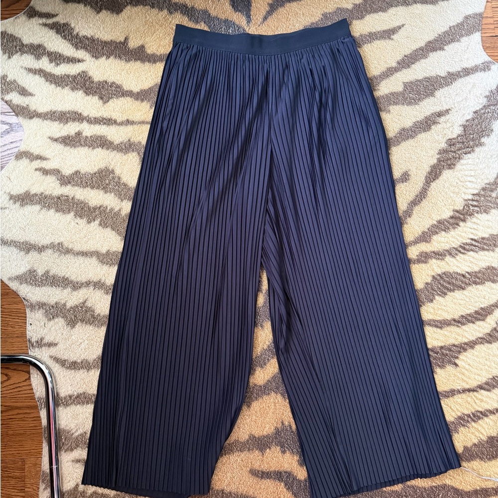 Navy COS Plisse Pants